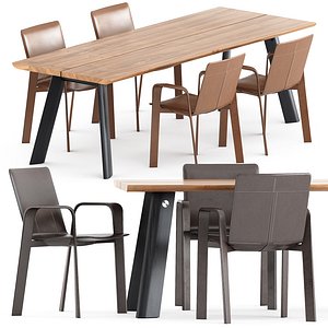 Chaise Sellier chair and P68 Table