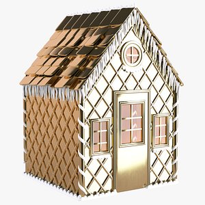 Luxury Gingerbread House 3D model