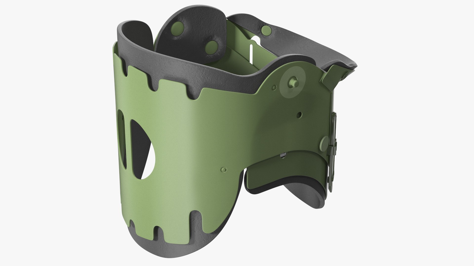 Military Green Extrication Collar 3D model preview
