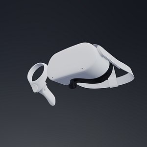 3D Oculus Quest 2 with Controllers model