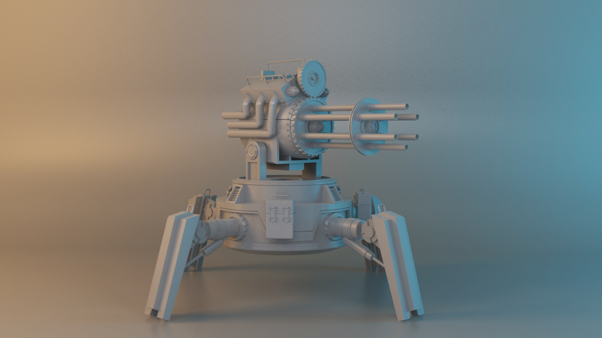 3d Model Of Robot Gun