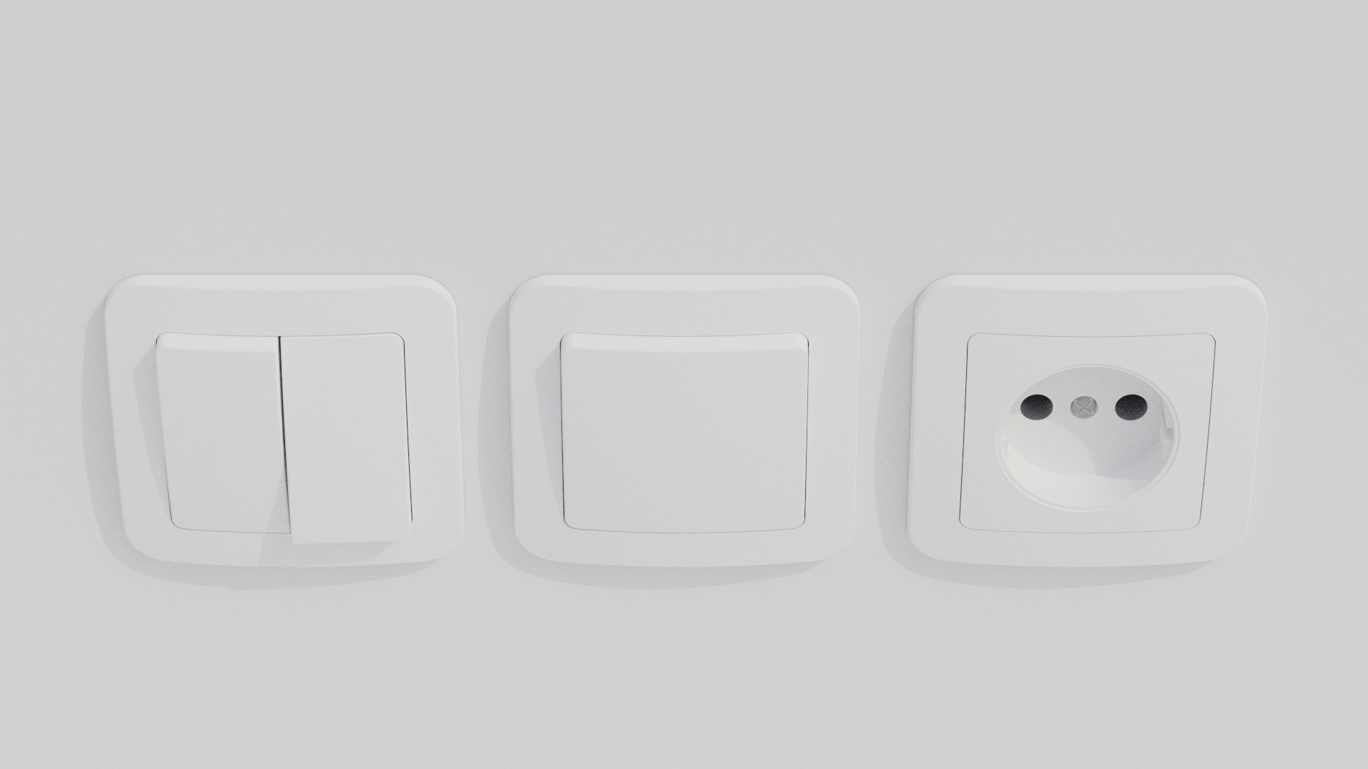 3D Electric Switches And EU Socket TurboSquid 2000349