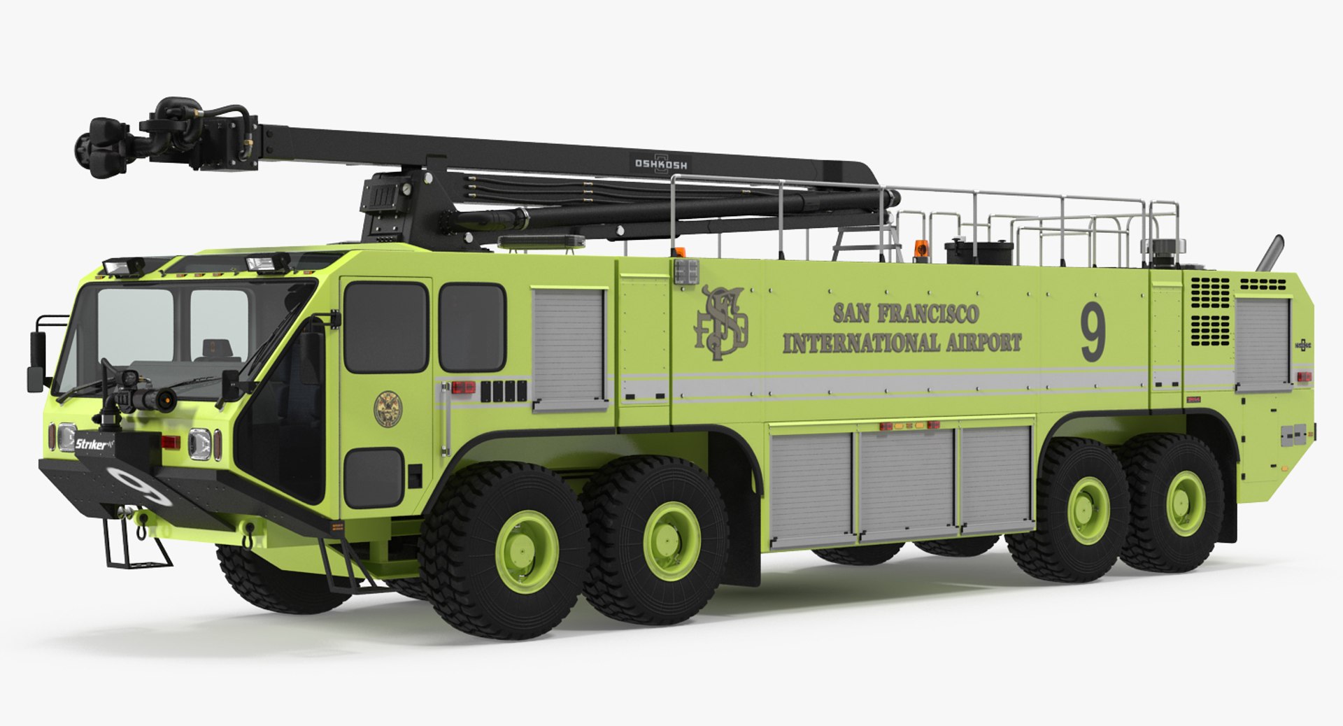 Anchorage Airport Engine Oshkosh 4500 San Francisco Airport 3D model preview
