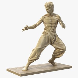3D Miniature Bone Figure of Bruce Lee model
