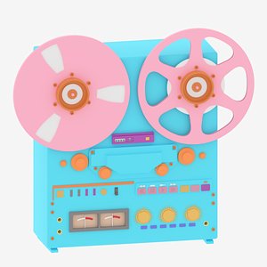 Cartoon Reel to Reel Tape Recorder Teac 32 2B