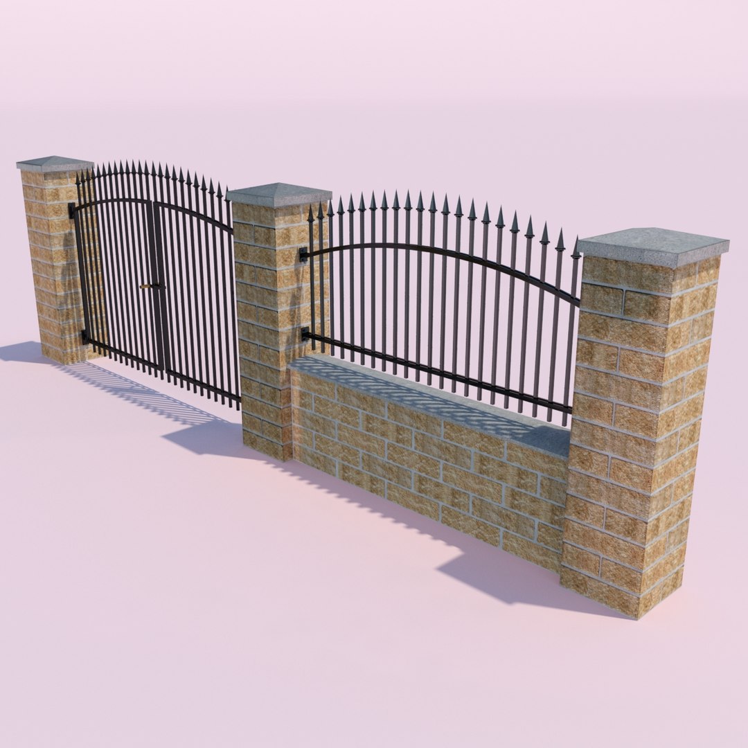 ready fence gate 3d model