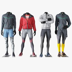 Clothing combination sportswear model Nike 3D