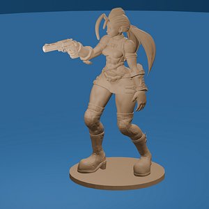 Toon Cop Enforcer Sexy Cartoon Police Woman 3D model