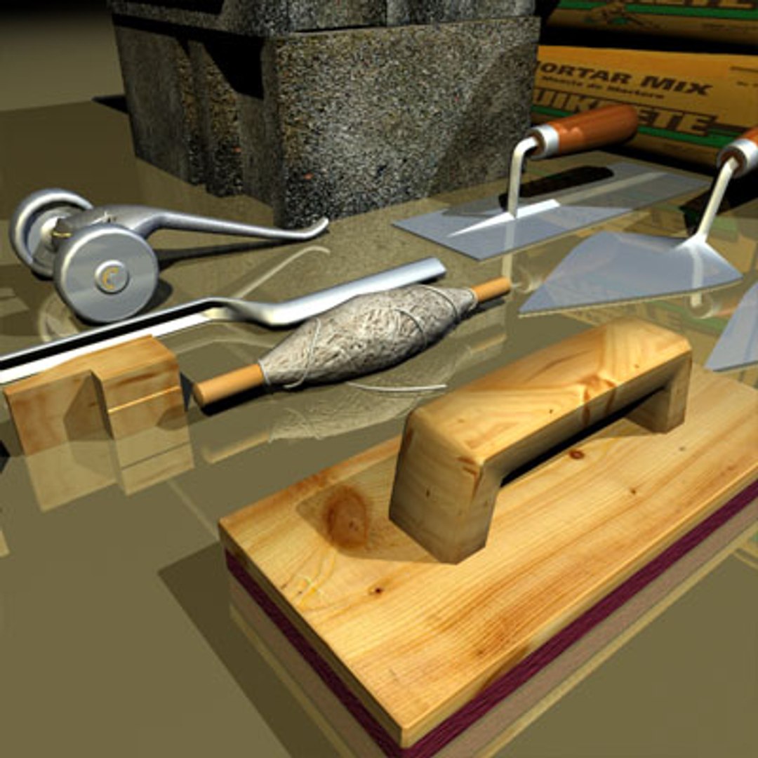 3dsmax Hawk Trowels 01 Mortar