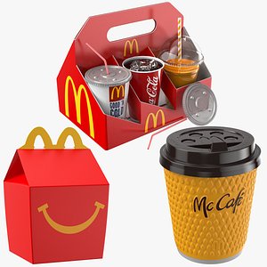 Detailed McDonalds Food Containers