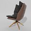 Chair  Armchair with bench for interior visualisation model