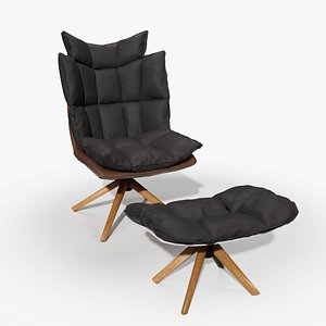 Chair  Armchair with bench for interior visualisation model