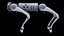 Perro robot Unitree Go1 gris con rigging PBR