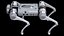 Perro robot Unitree Go1 gris con rigging PBR
