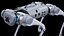 Perro robot Unitree Go1 gris con rigging PBR