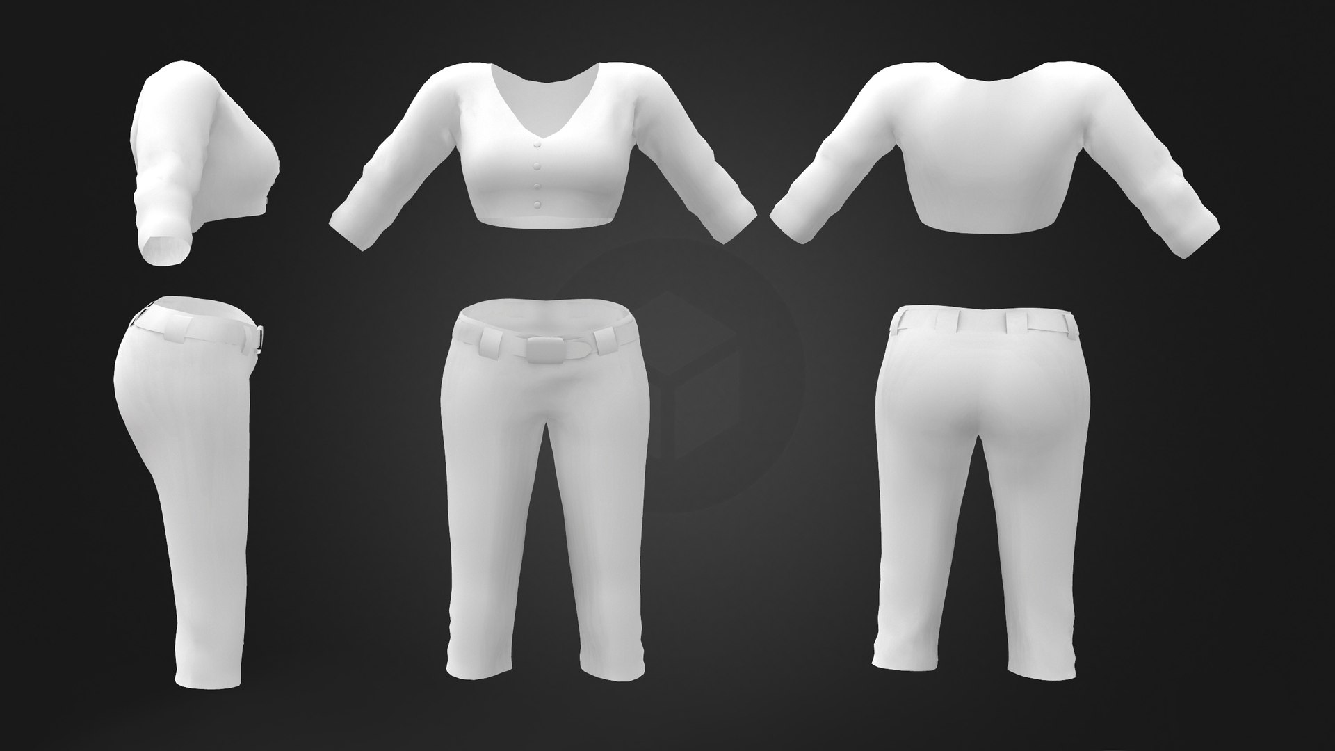 Female Baseball Outfit 3D model - TurboSquid 1750122