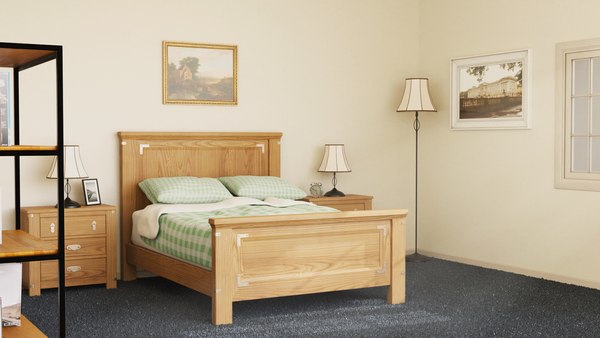 3D Light Bedroom Set model