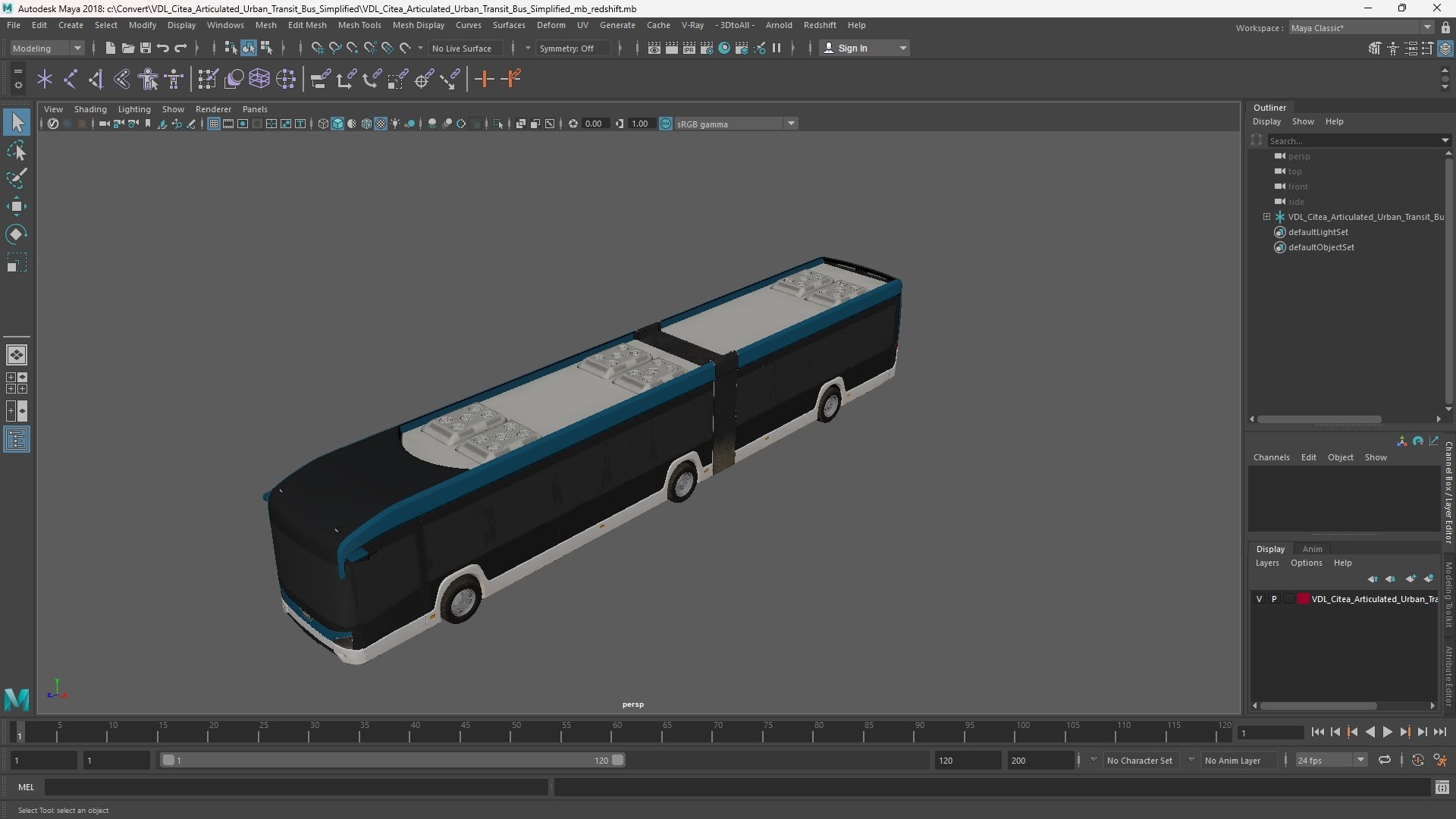 VDL Citea Articulated Urban Transit Bus Simplified Model - TurboSquid ...