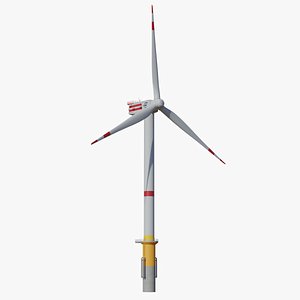 REpower 5M Offshore Wind Turbine 3D model