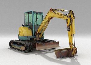 3d model excavator