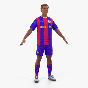 soccer football player barcelona 3D model