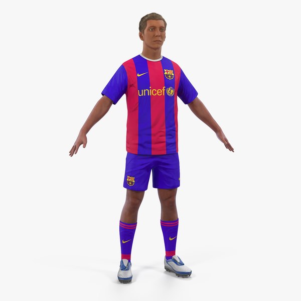 soccer football player barcelona 3D model