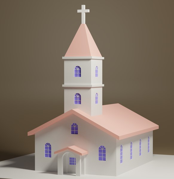 Cartoon church 3D model - TurboSquid 1638557