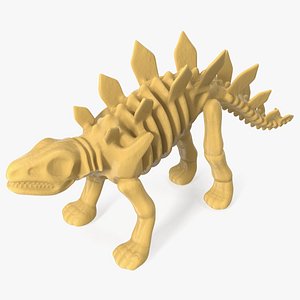 3D model Stegosaurus Skeleton Plastic Toy