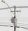 Poste elétrico de iluminação pública
