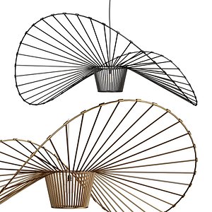 Handmade Bamboo Woven Vertigo Pendant Lamp Light 3D model