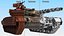 3D Main Battle Tank T-64 BV Dirty model