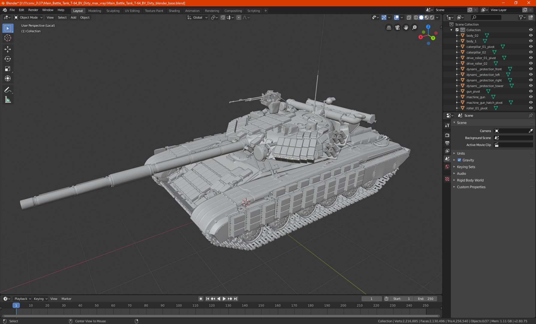 3D Main Battle Tank T-64 BV Dirty model https://p.turbosquid.com/ts-thumb/Qq/gCO7dr/pG/mainbattletankt64bvdirtyc4dmodel030/jpg/1666986208/1920x1080/fit_q87/7fdd241387504c98bcb6b366c7597671f1c1ef3f/mainbattletankt64bvdirtyc4dmodel030.jpg