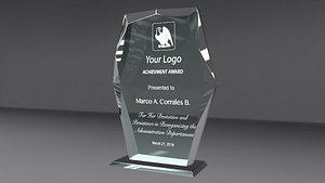 aerolite glass award 3d obj