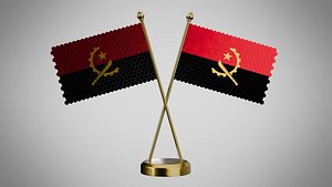 Table Flag of Angola 3D model