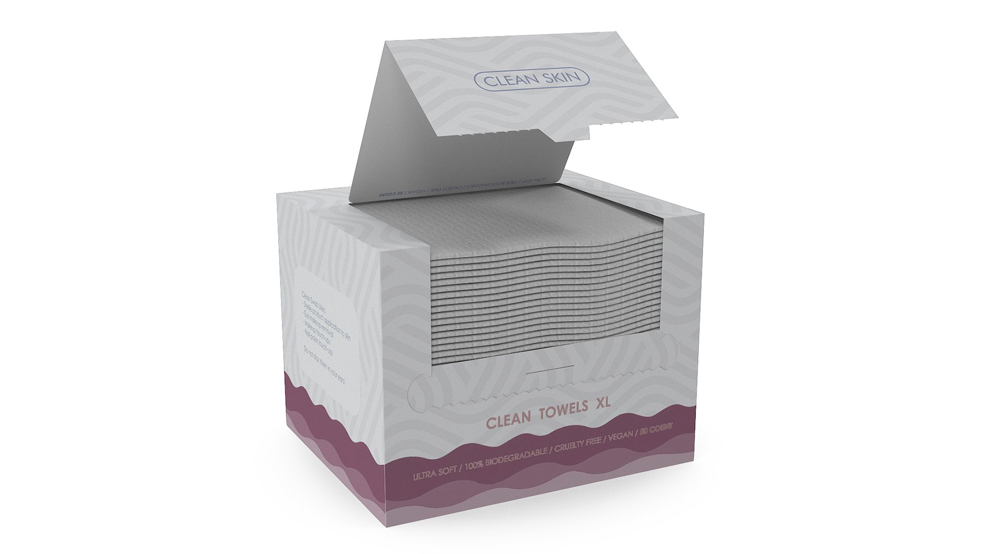 Pack of Clean Paper Towels 3D model preview