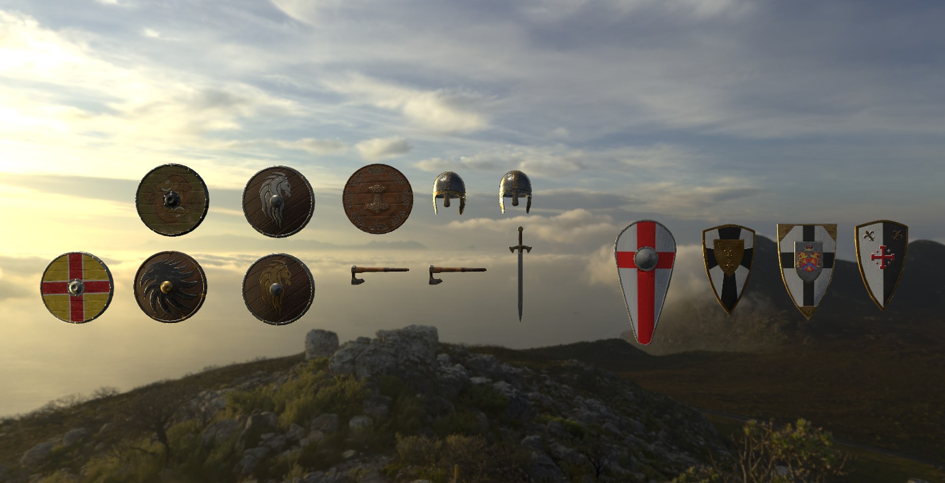 medieval shields 3D model https://p.turbosquid.com/ts-thumb/Qq/nWBTT6/nl18EbB6/15082018142418/png/1534332982/1920x1080/fit_q87/4893a841dc8da91ce27aadd52d17b494903b17ba/15082018142418.jpg