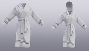 bathrobe with hood