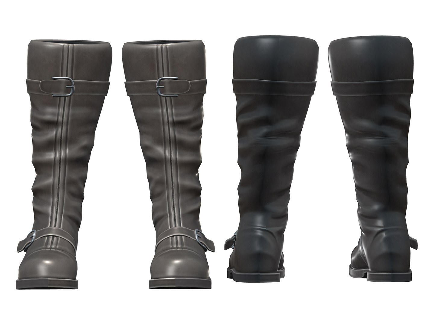 Black Leather Combat Rider Outfit 3D Model - TurboSquid 2002954