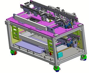 Automatic Width Adjustable Conveyor System with Synchronized Twin Belts