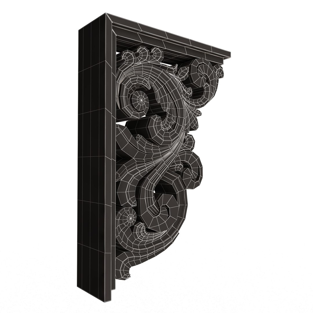 3D model Bracket Plaster Molding Decoration 05 - TurboSquid 2173570