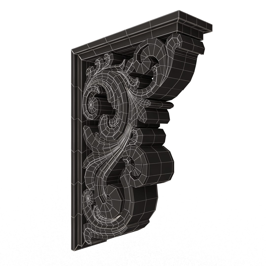 3D model Bracket Plaster Molding Decoration 05 - TurboSquid 2173570