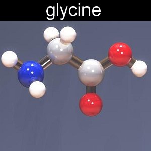 molecule glycine 3d model
