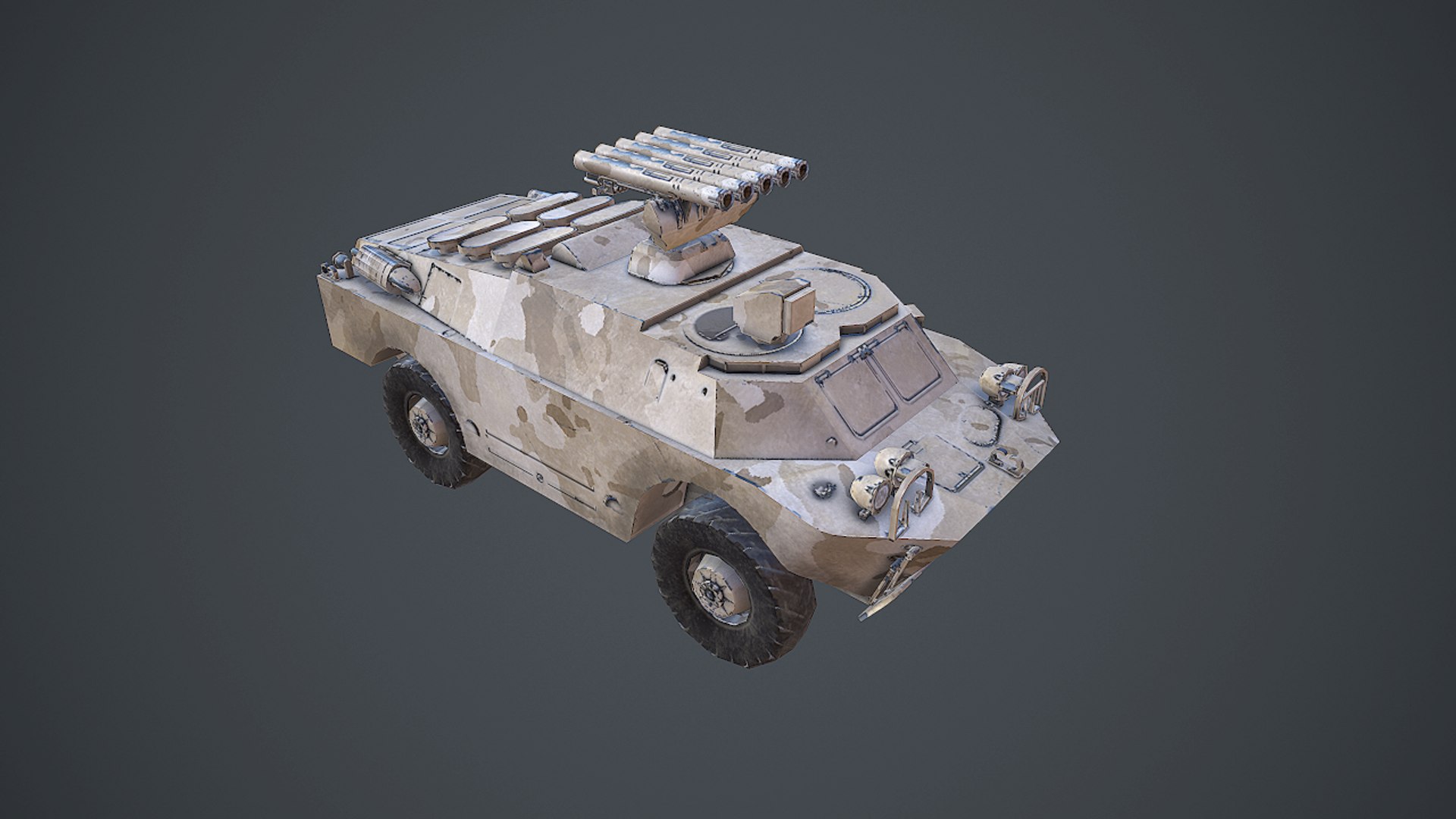 Brdm-3 Rocket Launcher 3d Model