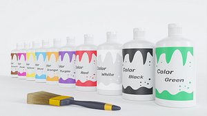 Paint Bottle Colors 3D