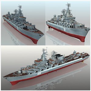 Russian Navy Cruiser Slava Class Collection 3D
