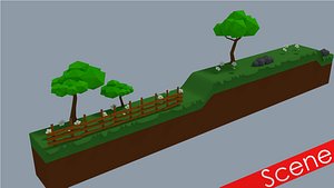 3ds cartoon 2d landscape