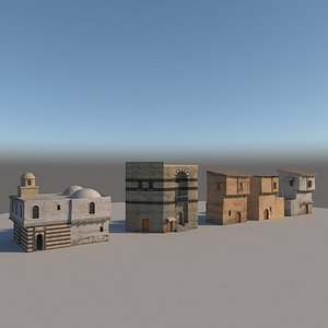 old houses 3D model