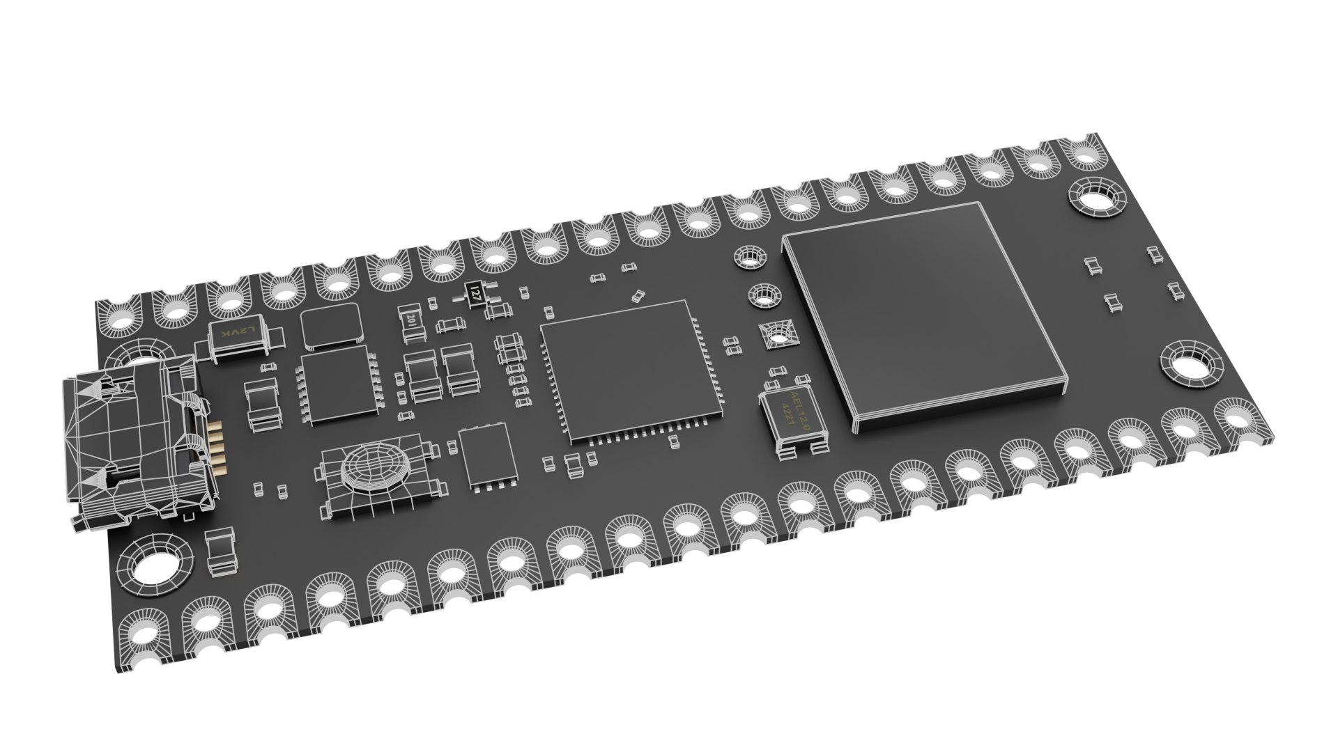 3D Raspberry Pi Pico W - TurboSquid 1932438