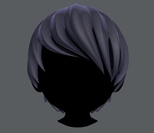 3D model boy hair