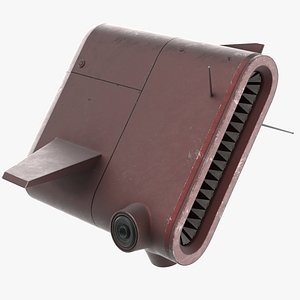 3D Cartoon Flat Spaceship